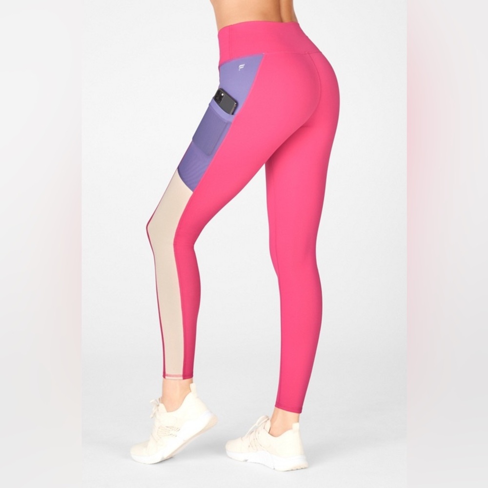 Fabletics On-The-Go PowerHold High-Waisted Mila Leggings - Size Medium